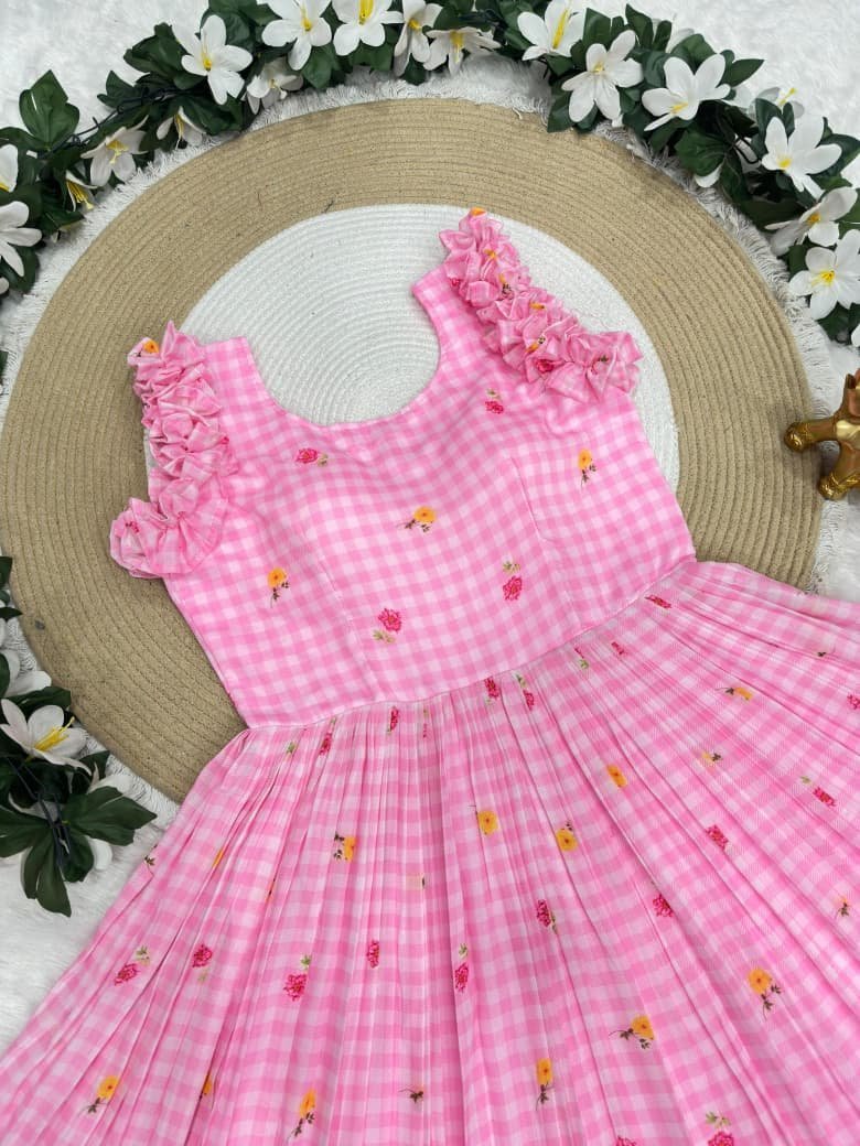 Mul-Chanderi Frock - Image 2