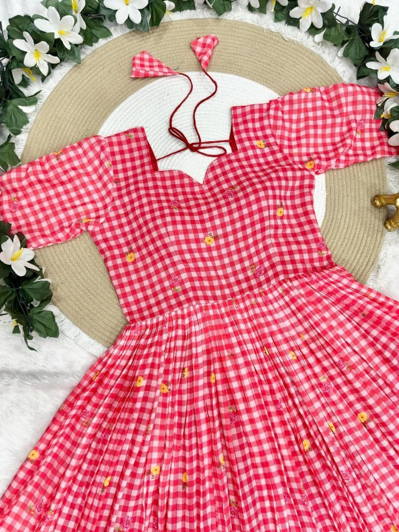 Mul-Chanderi Frock - Image 2