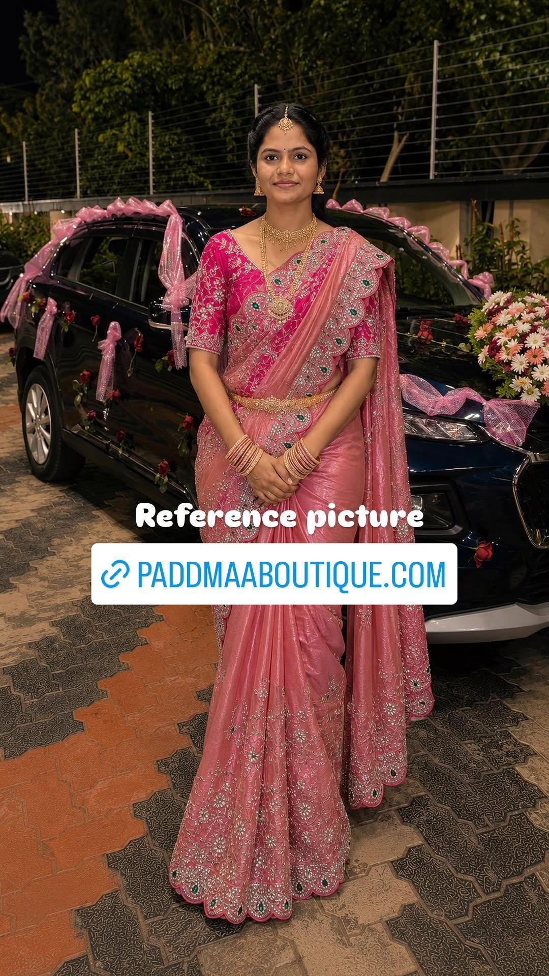 SalmonPinkSaree