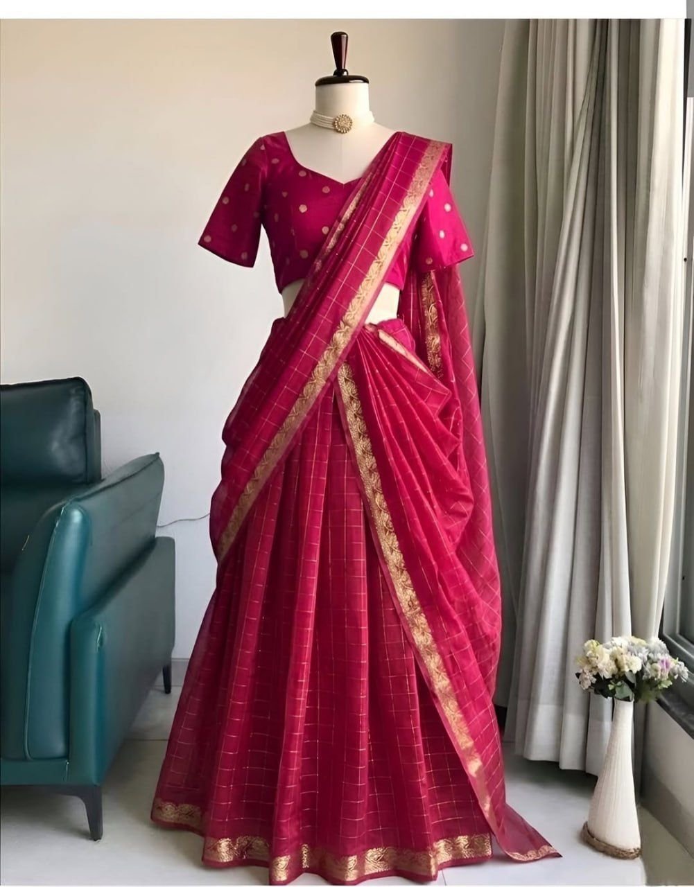 Trending Viscose fully stitched leghanga - Image 13