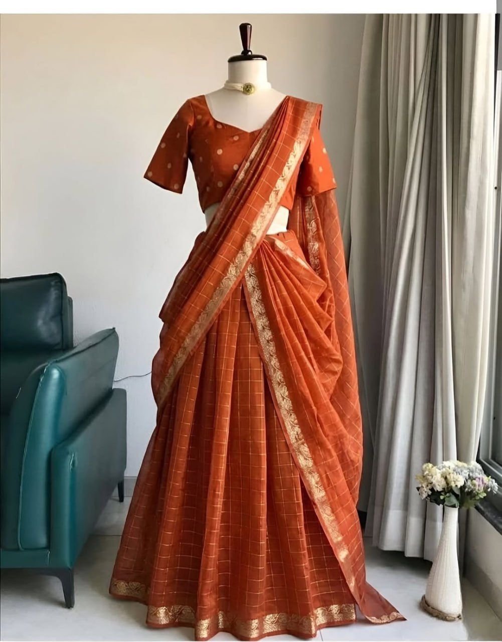 Trending Viscose fully stitched leghanga - Image 10