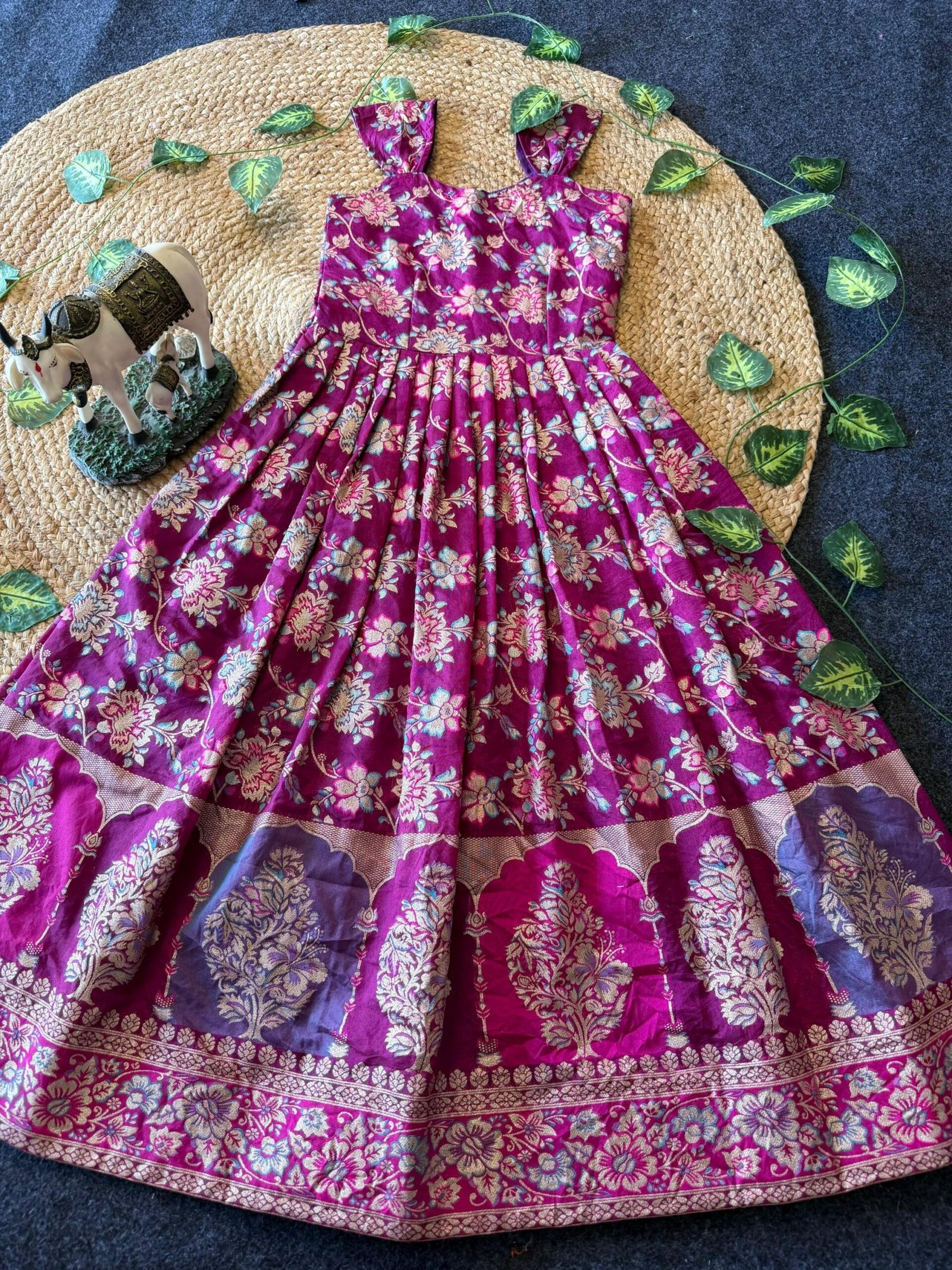 Luxurious Dola Silk Gown - Image 9