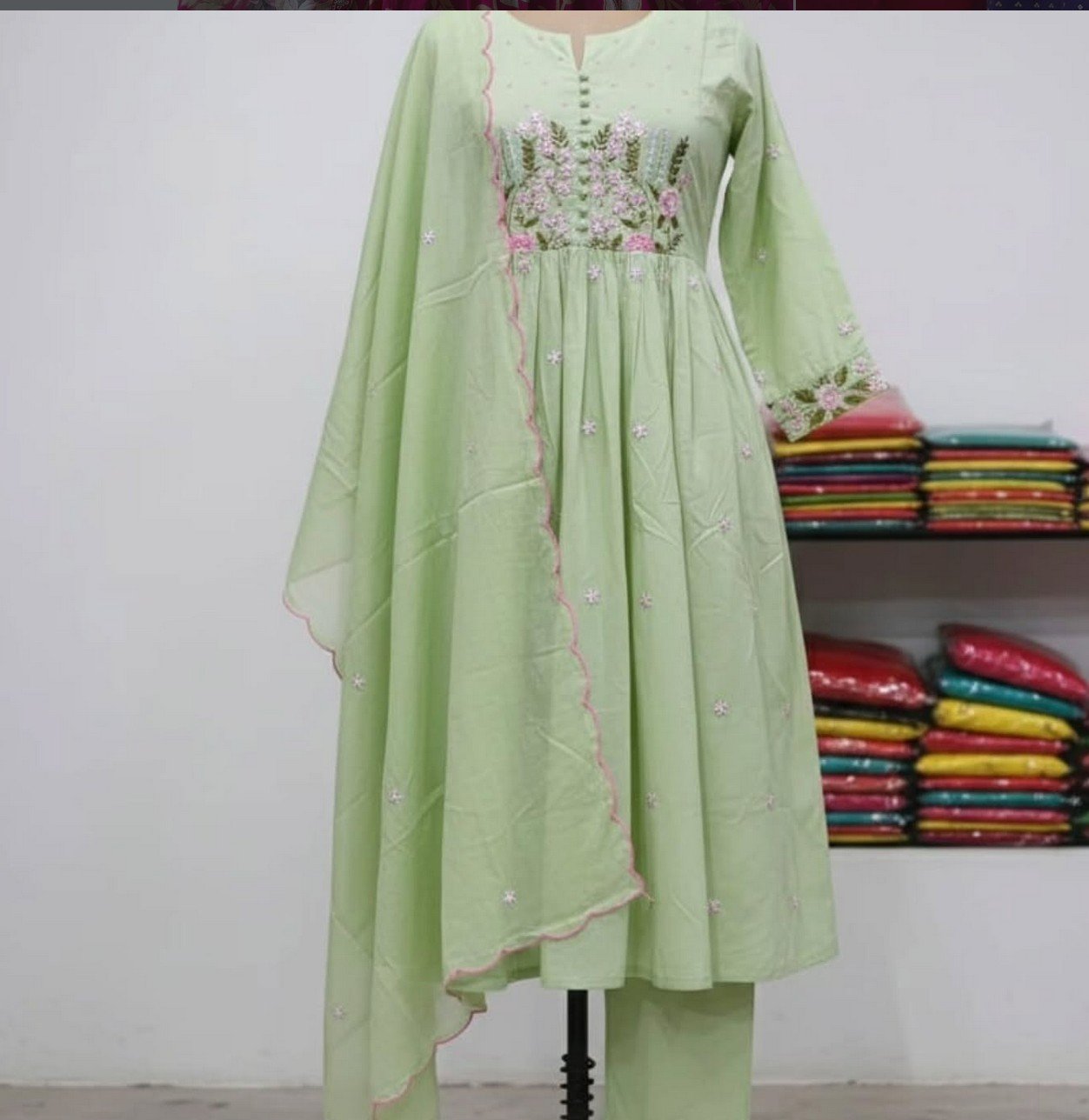 BEAUTIFUL EMBROIDERY KURTHI SET - Image 2