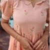 Peach Chanderi Cotton Frock