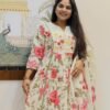 Anarkali Embroidery Cotton 3Pc Set