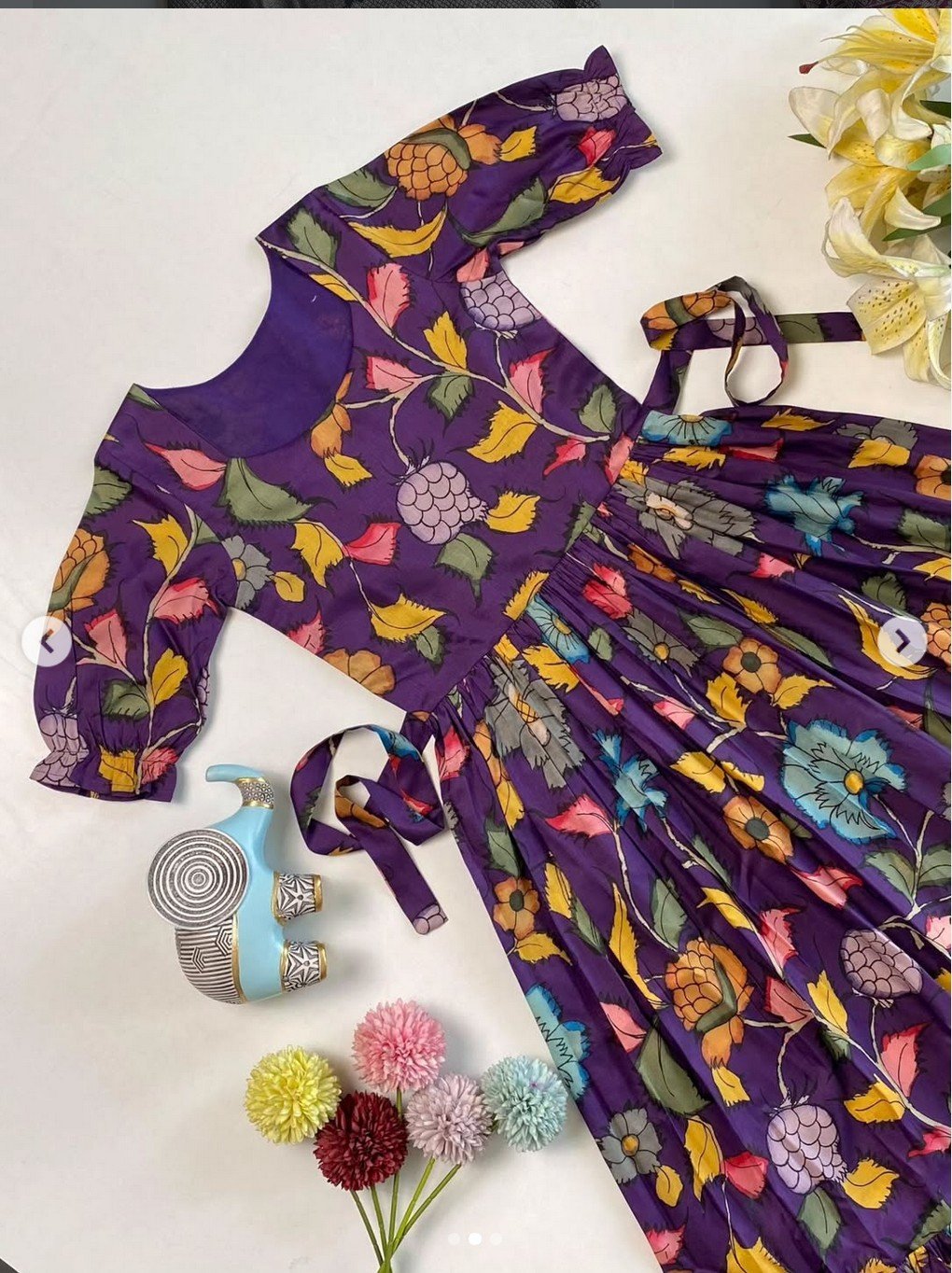 Kids Kalmakari Frock - Image 2