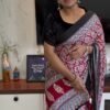 Ajrakh Crepe Silk Saree