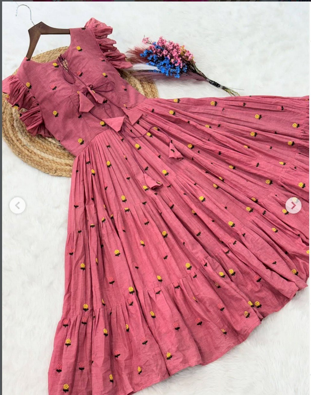 Cotton Embroidery Frock - Image 2