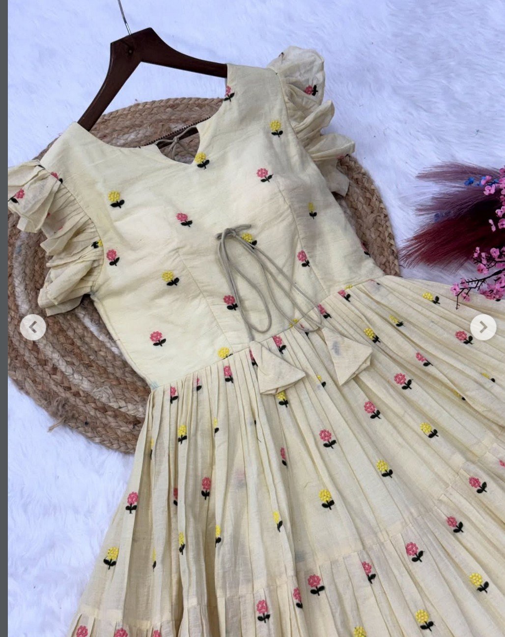 Cotton Embroidery Frock - Image 3