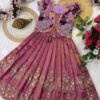 Embroidery Sequence Kids Coat Frock