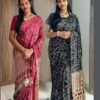 Arjakh Satin Viscous Silk Bandhini Saree