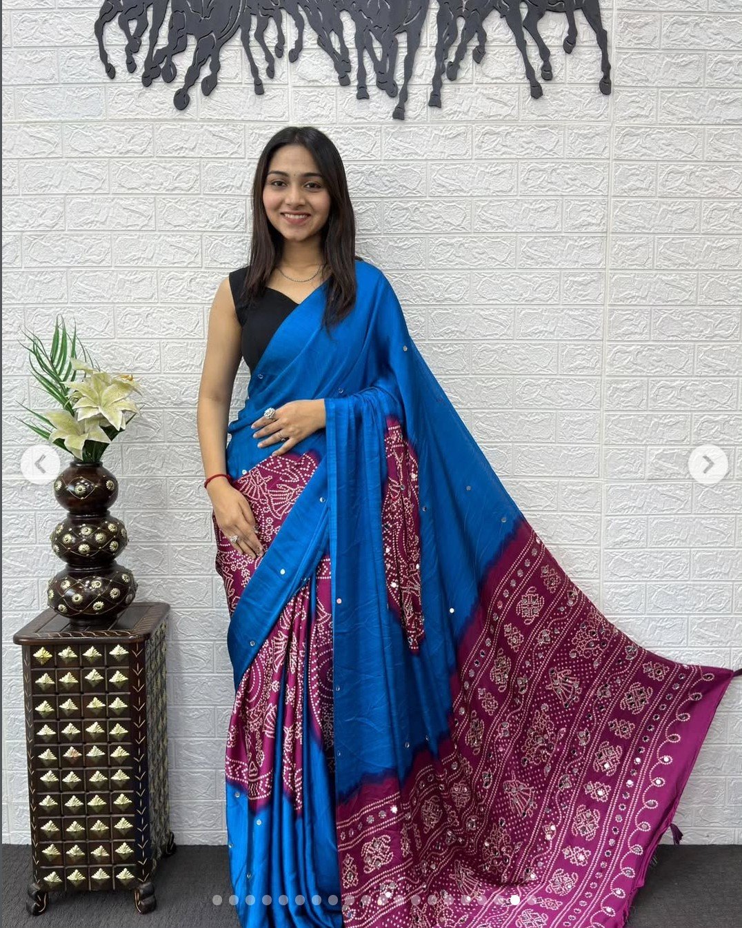 Semi Gajji Silk Soft and Smooth Saree - Image 3