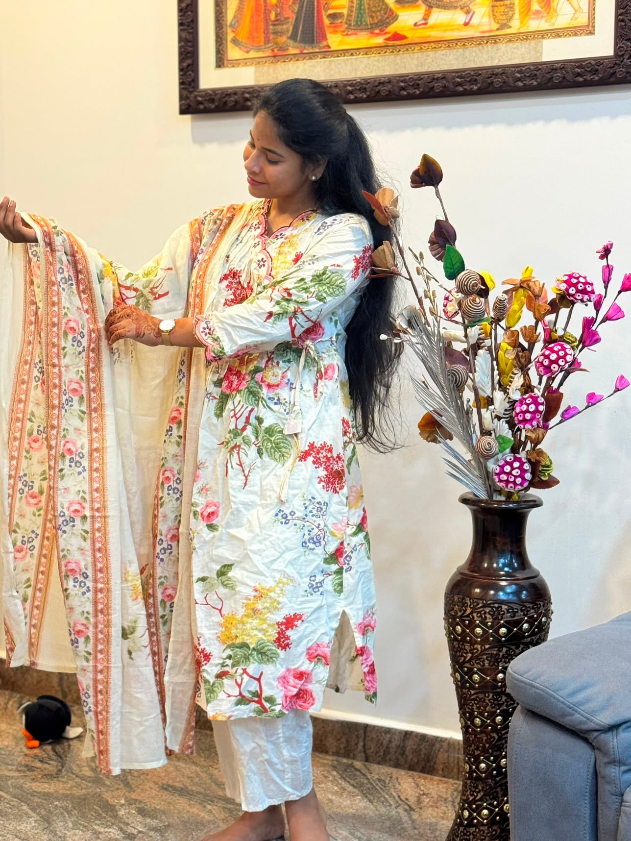 Premium Floral Cotton 3Pc Set