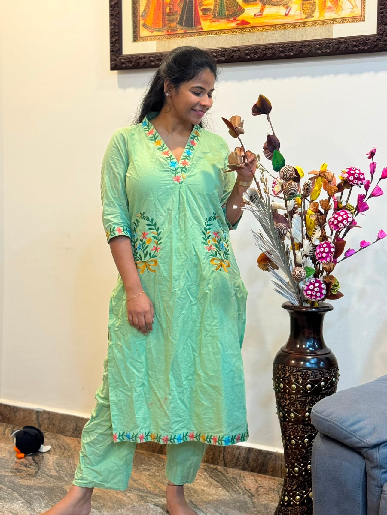 Embroidery Cotton 2Pc Set