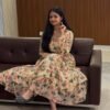 Cream Floral Muskan Maxi