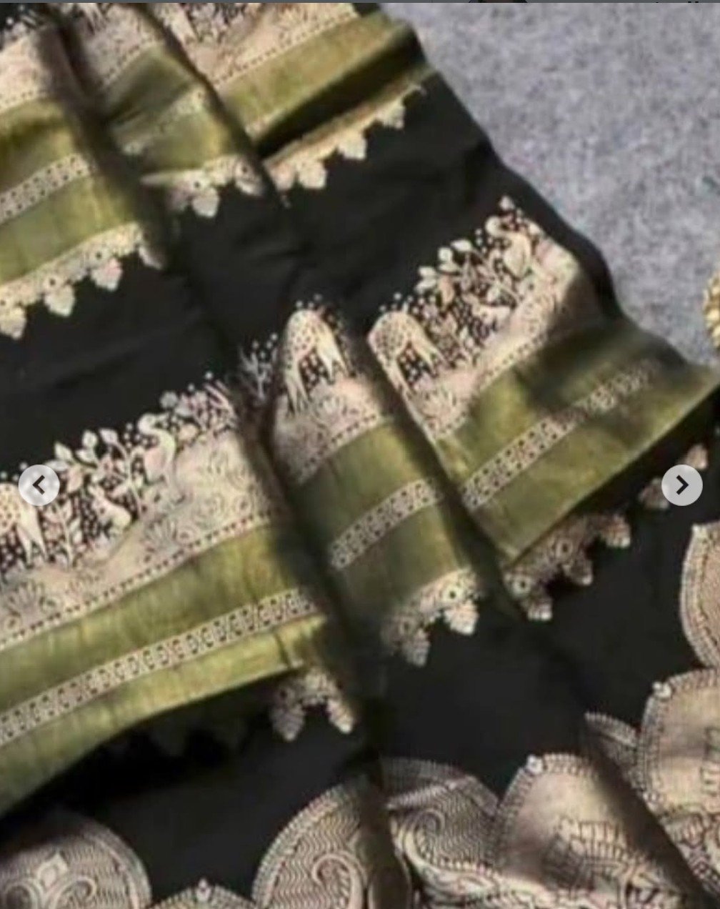 Rich Crepe Khadi Tissue Paithani Silk Saree - Image 3