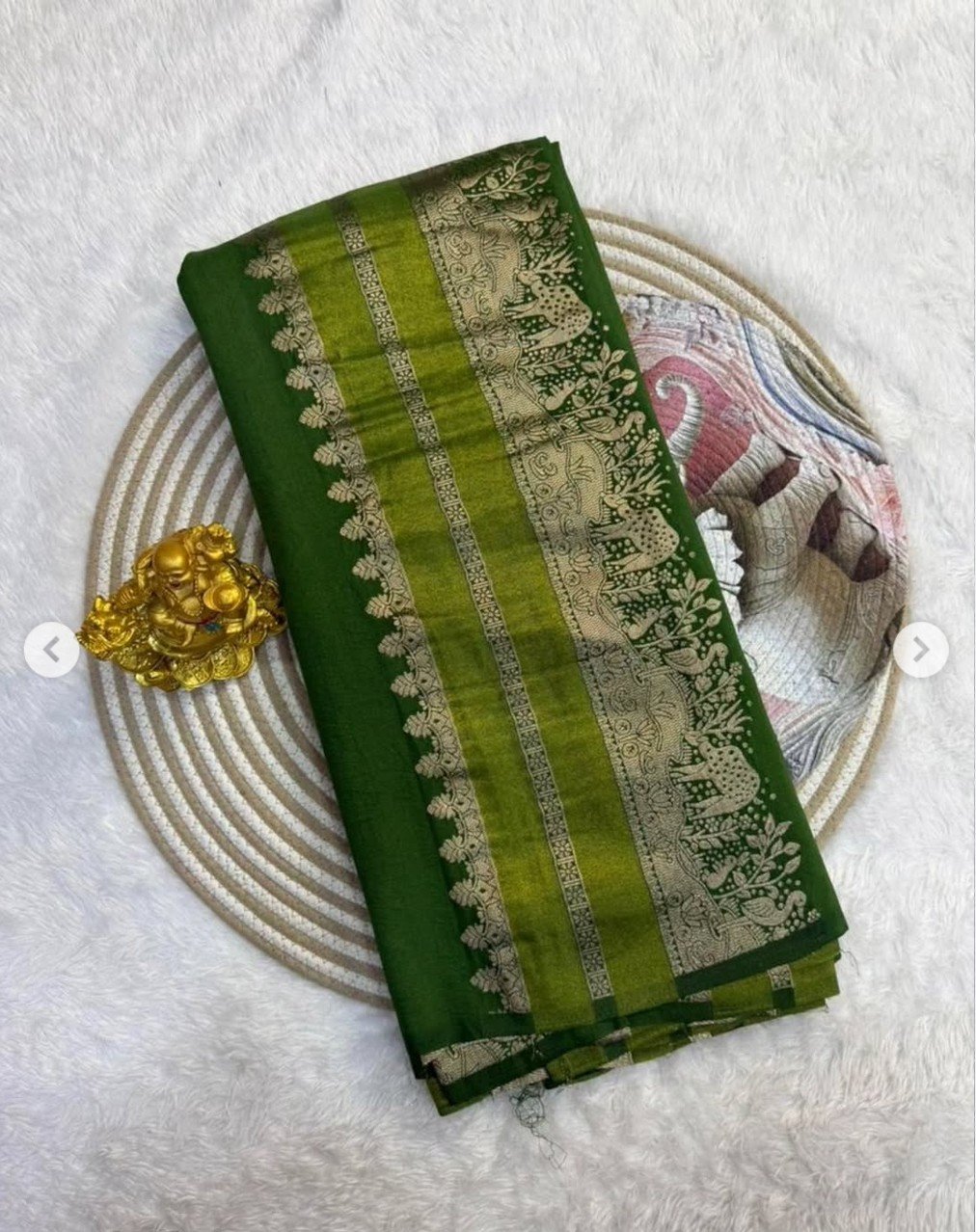 Rich Crepe Khadi Tissue Paithani Silk Saree - Image 7