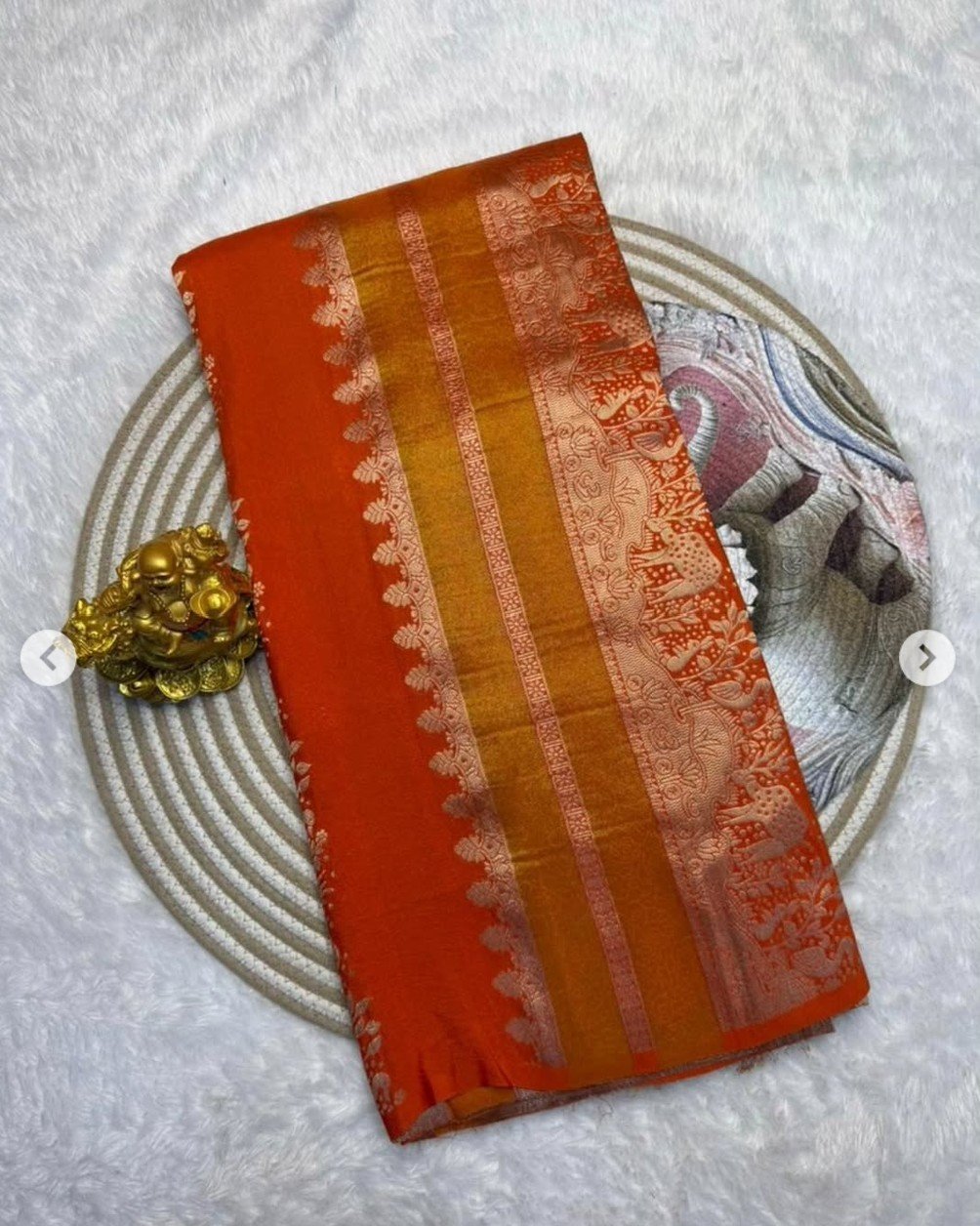 Rich Crepe Khadi Tissue Paithani Silk Saree - Image 8