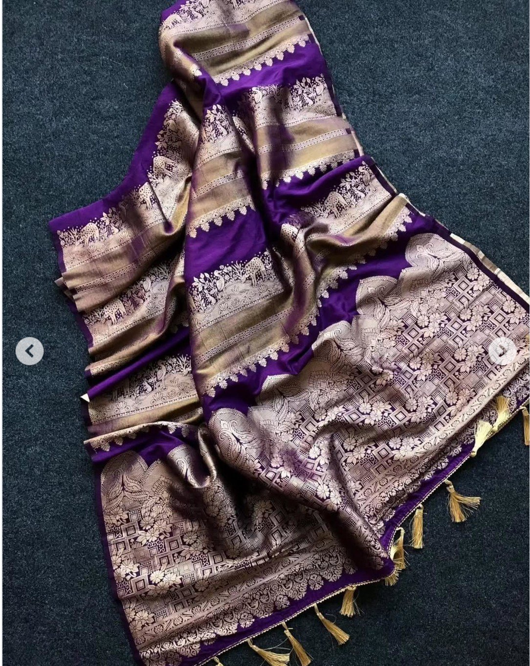 Rich Crepe Khadi Tissue Paithani Silk Saree - Image 23