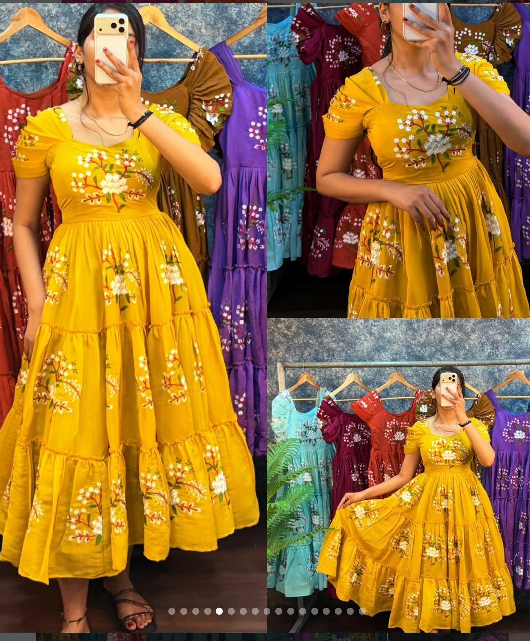 Premium Embroidery Midi Frock - Image 6