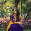 Beautiful floral embroidered work Vichitra Silk Lehanga