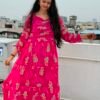 Beautiful Pink Floral Frock