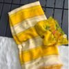 Yellow Pure Georgette Saree