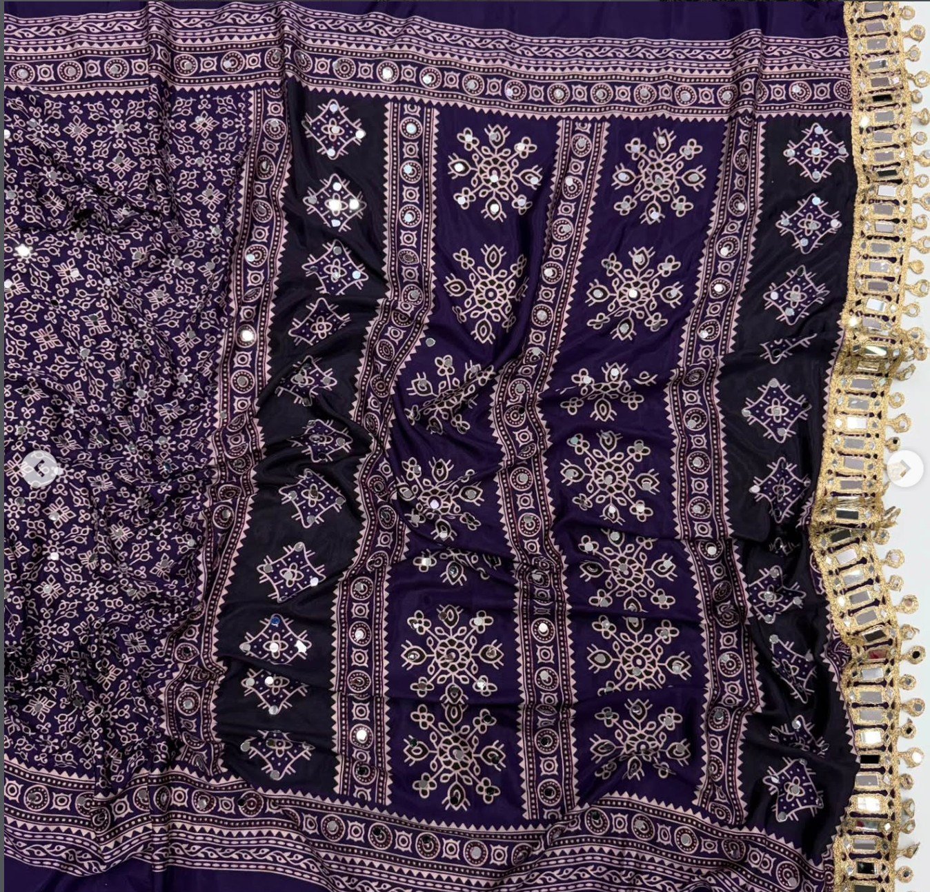 Pure Arjakh Satin Viscous Silk saree - Image 2
