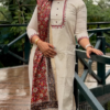 Khadi Cotton with Beautiful Embroidery 3PC Set
