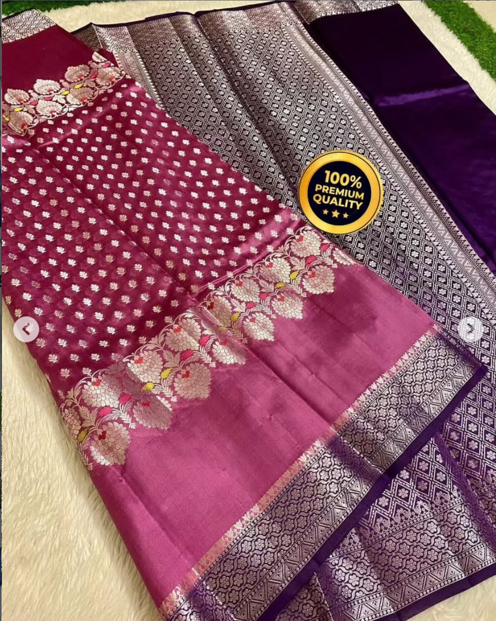 Banarasi Meenakari Design Saree - Image 9