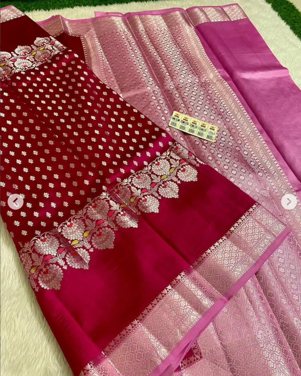 Banarasi Meenakari Design Saree - Image 10