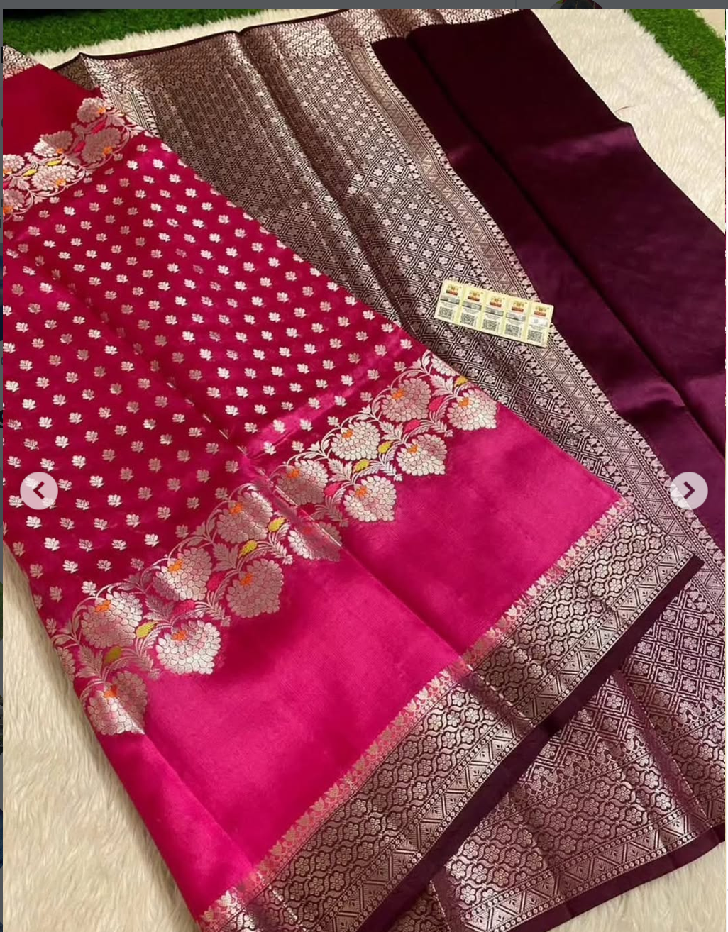 Banarasi Meenakari Design Saree - Image 12