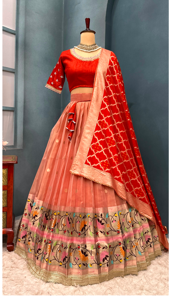 Beautiful Designer Paithani Lehanga - Image 5