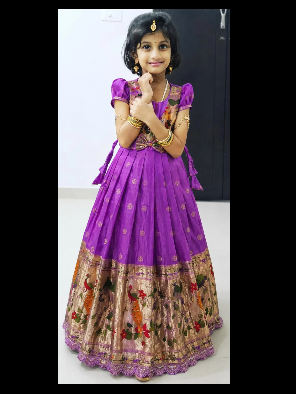 Beautiful Paithani Frocks