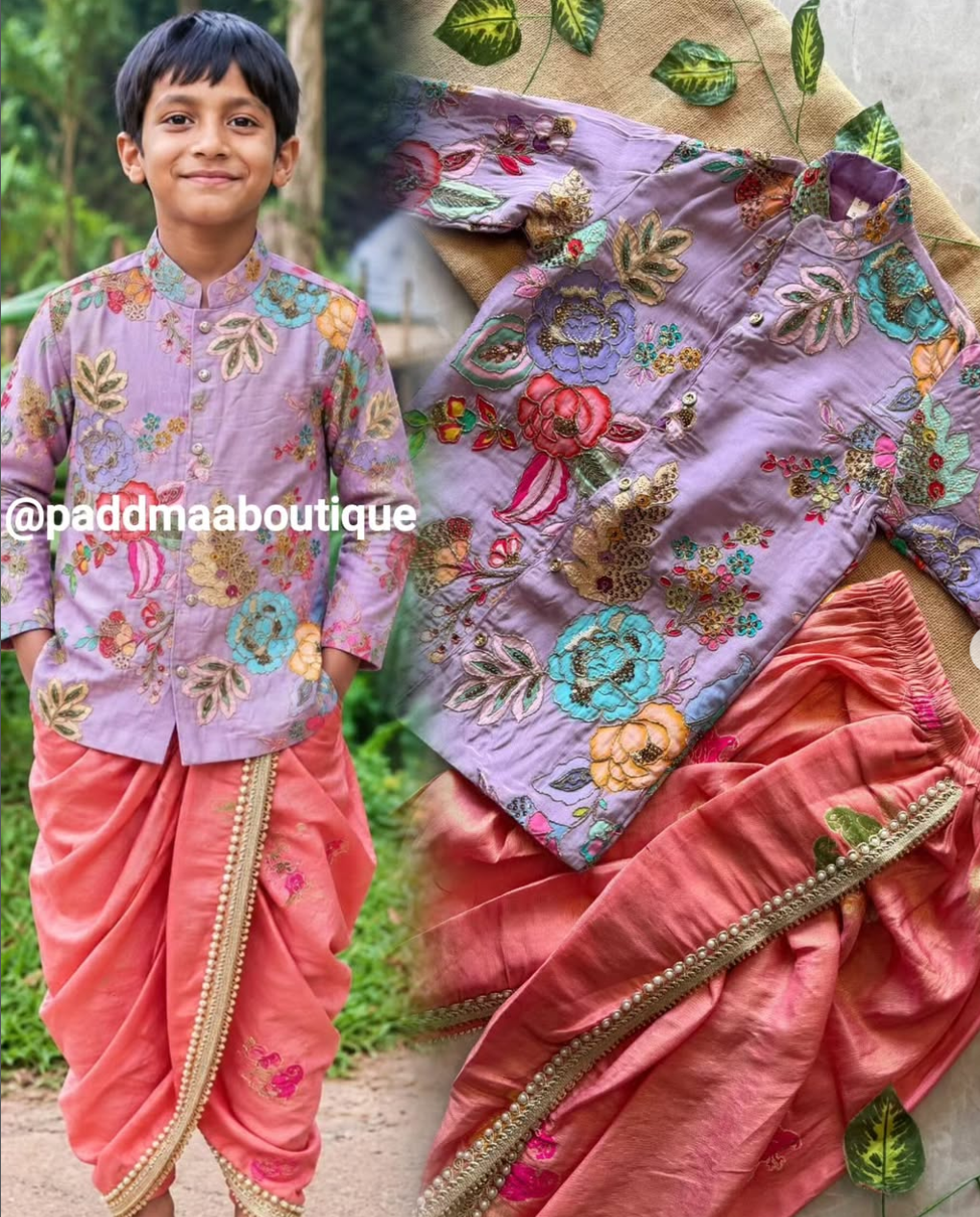 Tending kids kurtha+Dhoti
