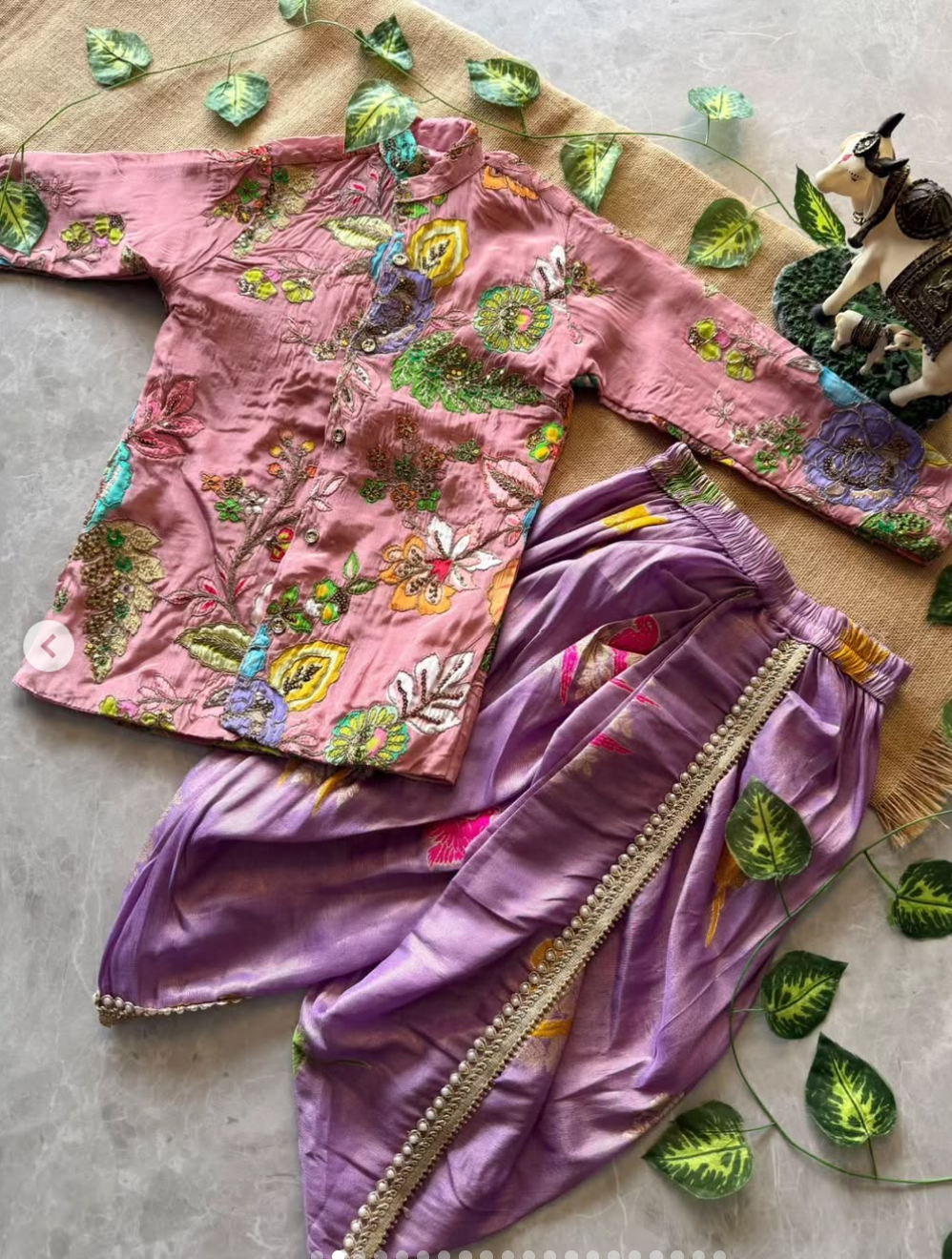 Tending kids kurtha+Dhoti - Image 2