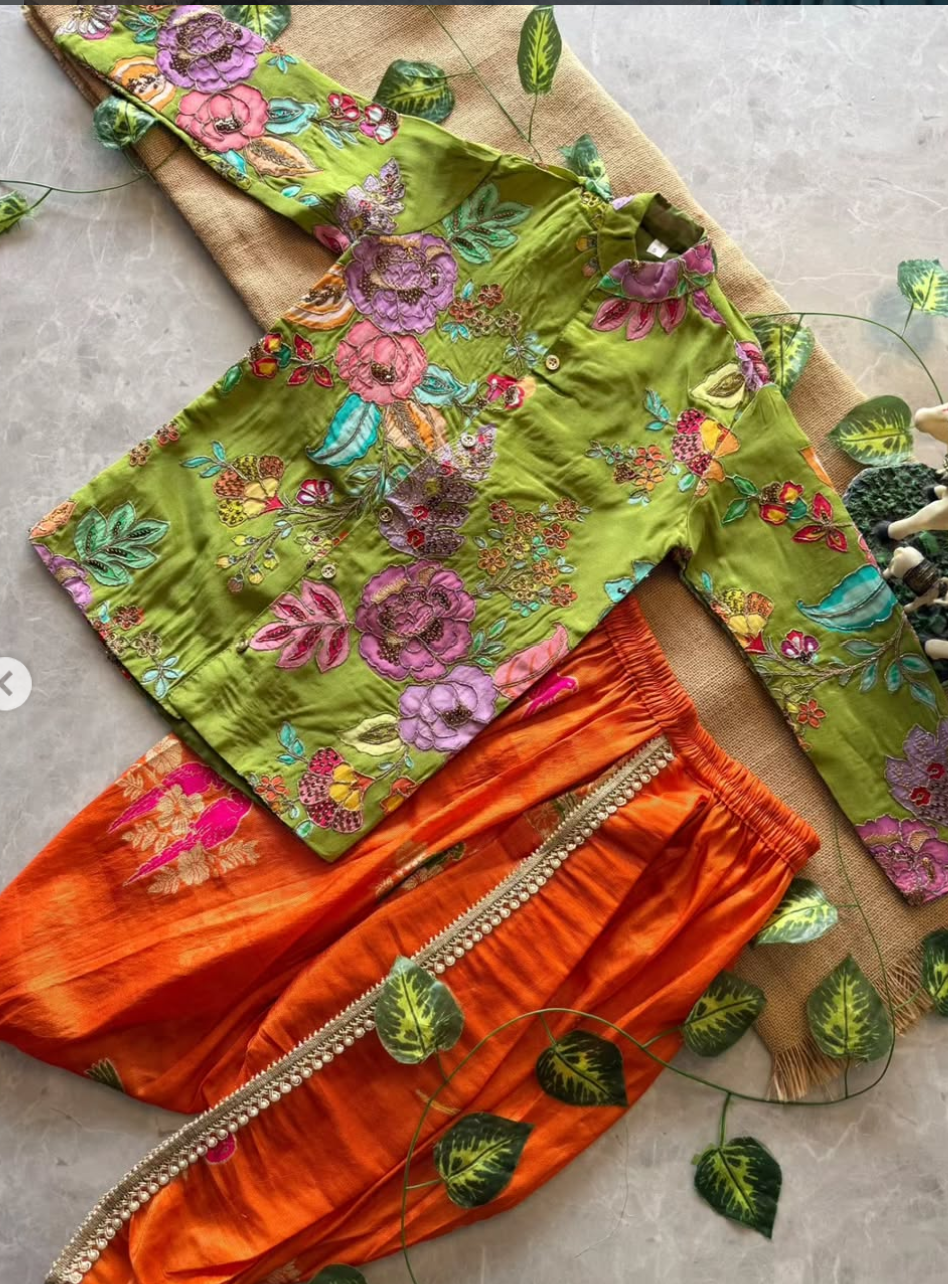 Tending kids kurtha+Dhoti - Image 3