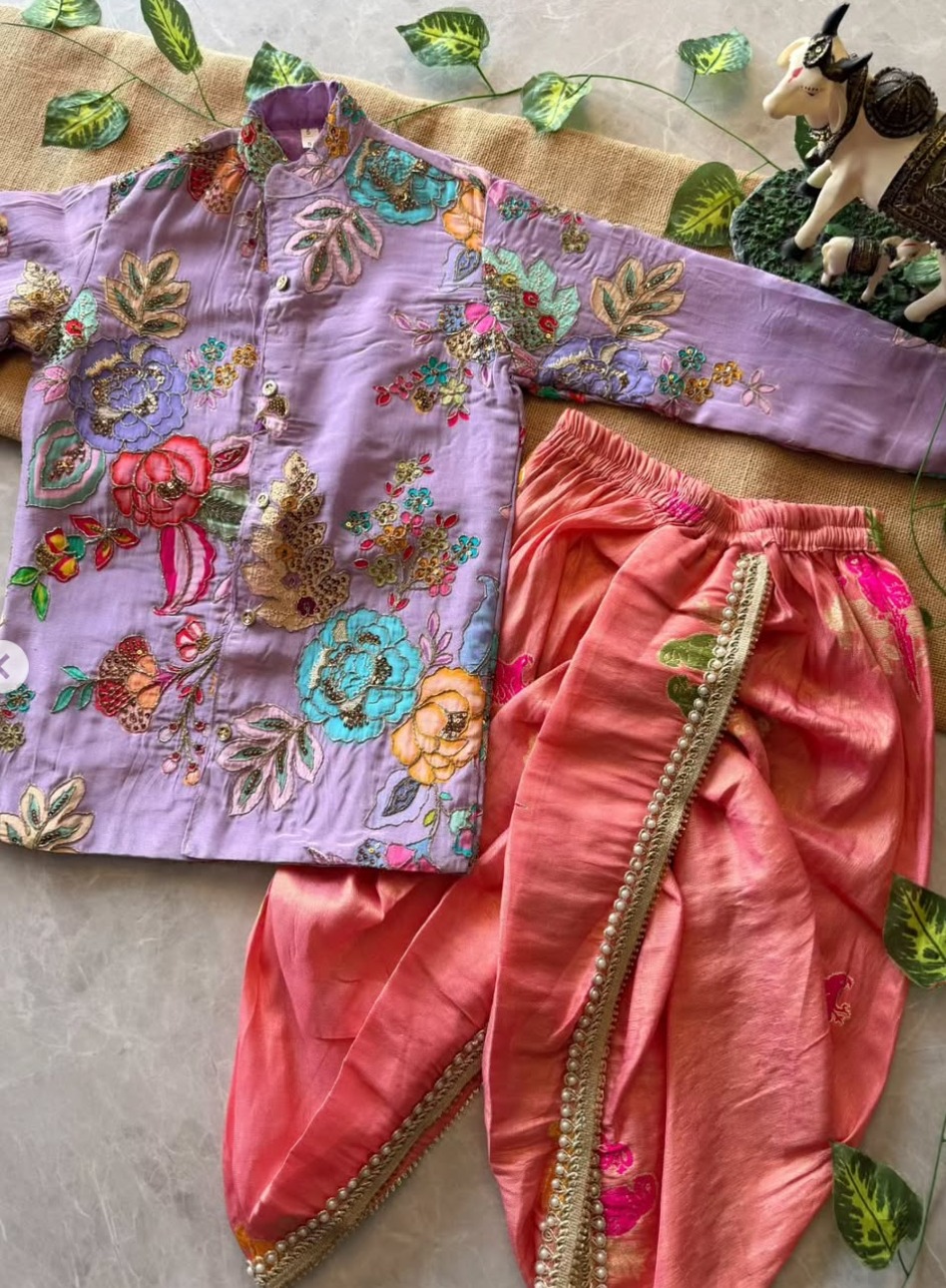 Tending kids kurtha+Dhoti - Image 4