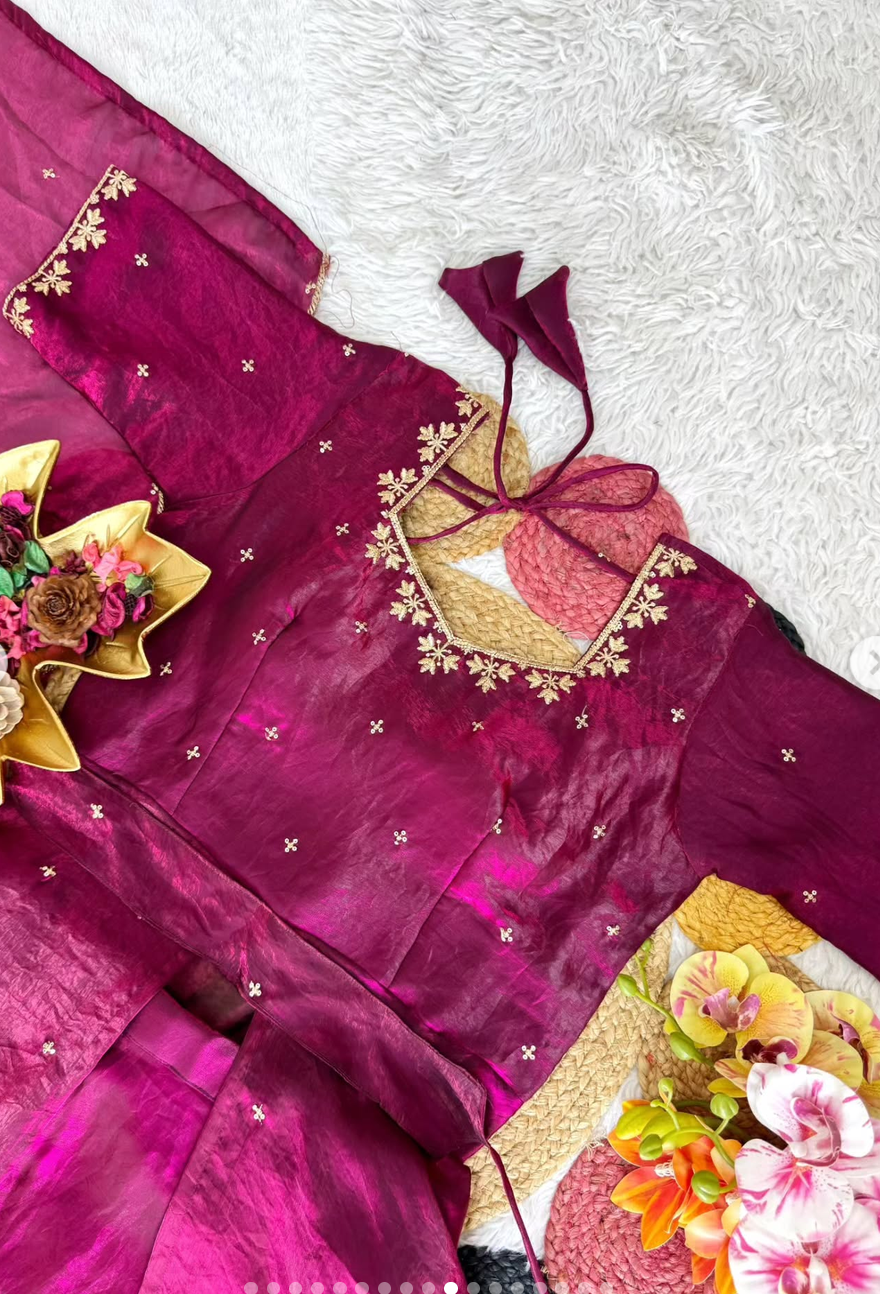 Special Beautiful Heavy Space Silk Lehenga choli Set Double Frill - Image 12