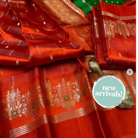 Banarasi katan Silk With Meenakari