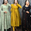 Mul-Chanderi Anarkali With Duppatta