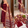 Mangalagiri Butta Silk cotton Top + Chennuri Silk Kalamkari Dupatta